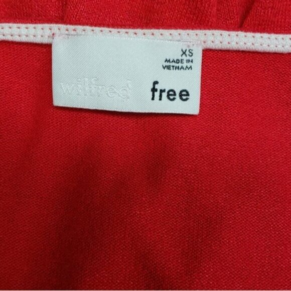 Wilfred Free Lorelei Dress Oversized Soft Jersey Knit Red POCKETS Size XS - Picture 8 of 15